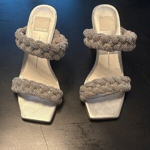Dolce Vita Silver Braided Heels